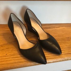 Franco Sarto black wedges